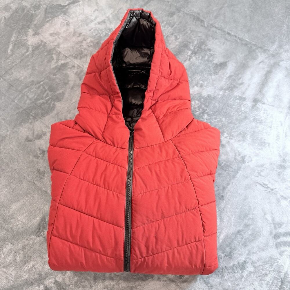 Women's Sz 2XL HFX Performance Hooded Puffer Coat Parka Red Quilted Gorpcore - Picture 14 of 14